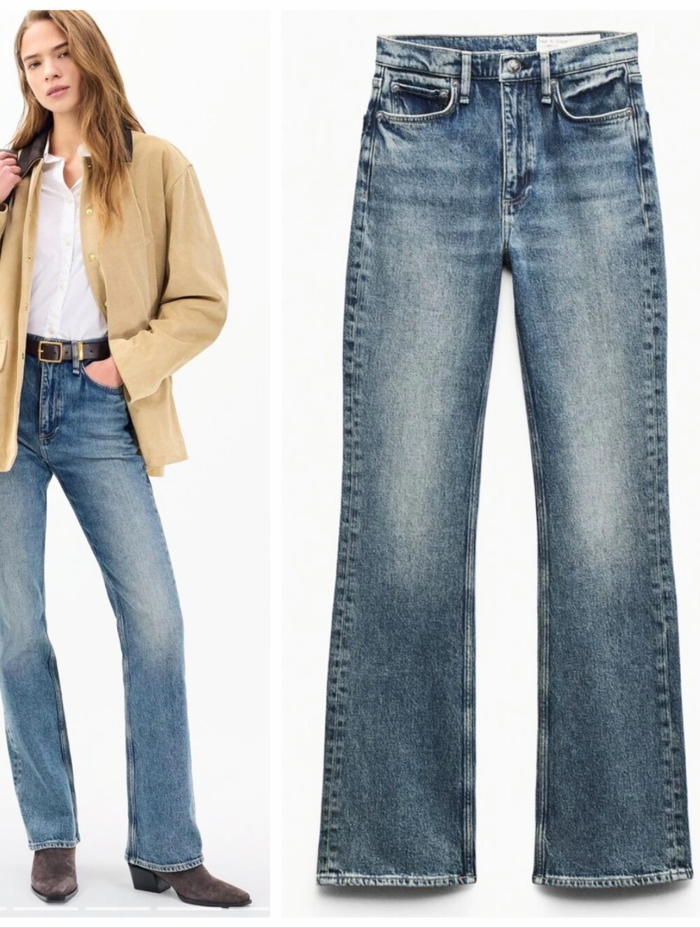 Rag & Bone $225 Peyton Mid-rise Bootcut Huntley Women's 28 Ranch Coastal Cowgirl - Picture 1 of 13